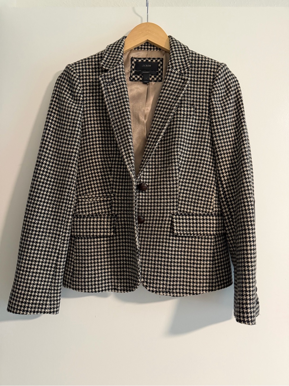 J. Crew Schoolboy Houndstooth Women's Blazer